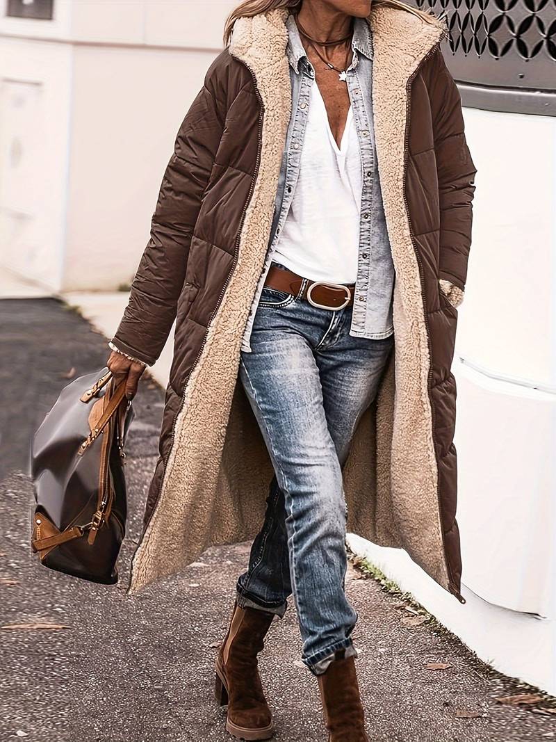 Chaqueta Acolchada Larga Con Capucha North - Image 6